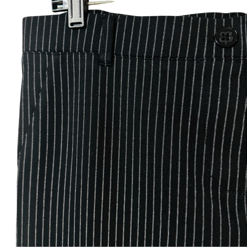 BETABRAND Pants Straight Leg Classic Pull On Black White Pinstripe Women’s XL - Picture 5 of 9